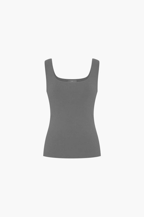  알투더블유 민소매 티셔츠 R2 W 아델 스퀘어 탱크 블랙