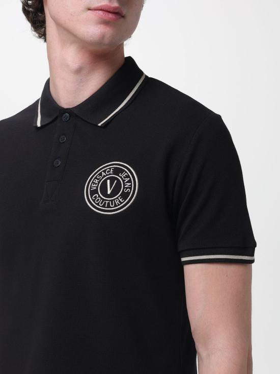 26SS 베르사체 폴로 티셔츠 80GAGT04CJ01T899 BLACK DOM - VERSACE