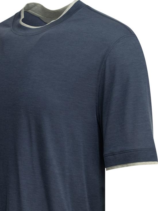 26SS 브루넬로 쿠치넬리 페이크 레이어링 티셔츠 MR8337427CTA27 - BRUNELLO CUCINELLI