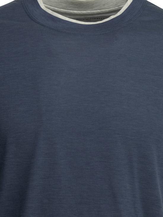 26SS 브루넬로 쿠치넬리 페이크 레이어링 티셔츠 MR8337427CTA27 - BRUNELLO CUCINELLI