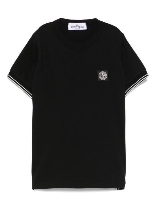 26SS [키즈] 스톤 아일랜드 티셔츠 L1S162100001 S0018V0029 Black - STONE ISLAND