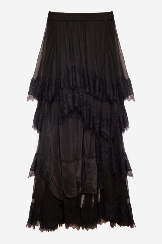  메드모아젤 롱 스커트 Mes Demoiselles Dana 스커트 블랙