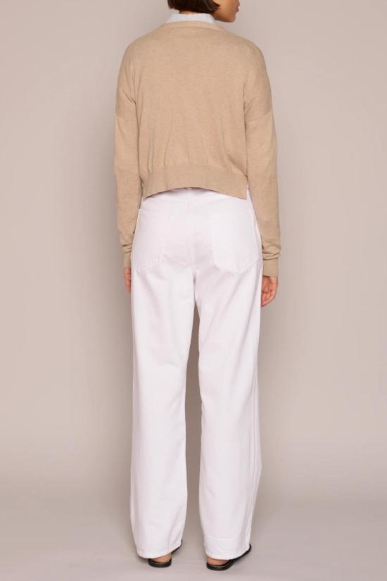  오가닉 바이 존 패트릭 가디건 코튼/캐시미어 크롭  비스킷 - ORGANIC BY JOHN PATRICK