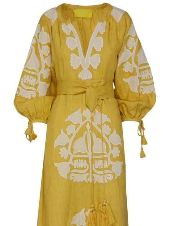 26SS Philippa 1970 롱 원피스 KEIRAYELLOW Brown - PHILIPPA 1970