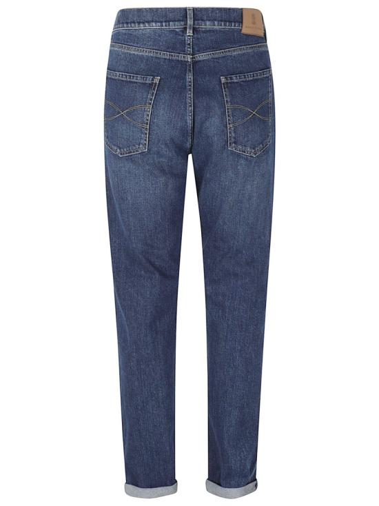 26SS 브루넬로 쿠치넬리 워시드 스트레이트 핏 데님 팬츠 팬츠 M283PO1090 C1468 Grey - BRUNELLO CUCINELLI