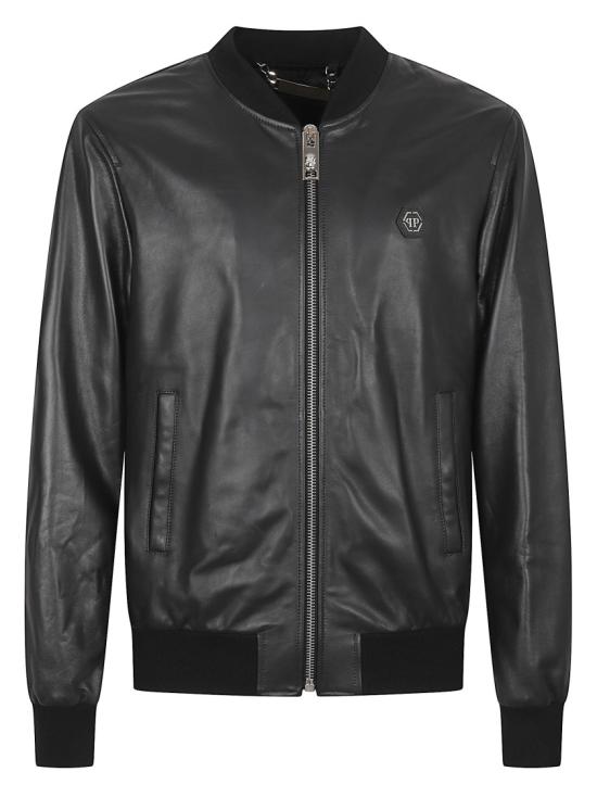 26SS 필립 플레인 가죽 자켓 MLB1593PLE010N02 Grey