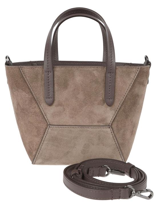 26SS 브루넬로 쿠치넬리 스웨이드 BC Duo 미니 백 MBDLD2675 C8769 Brown - BRUNELLO CUCINELLI
