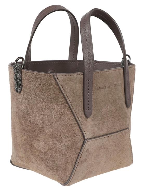 26SS 브루넬로 쿠치넬리 스웨이드 BC Duo 미니 백 MBDLD2675 C8769 Brown - BRUNELLO CUCINELLI