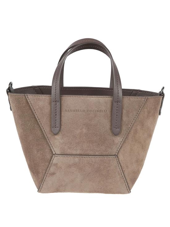 26SS 브루넬로 쿠치넬리 스웨이드 BC Duo 미니 백 MBDLD2675 C8769 Brown