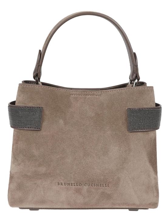 26SS 브루넬로 쿠치넬리 스몰 에센스 탑핸들 백 MBDLD2499 C8769 Brown