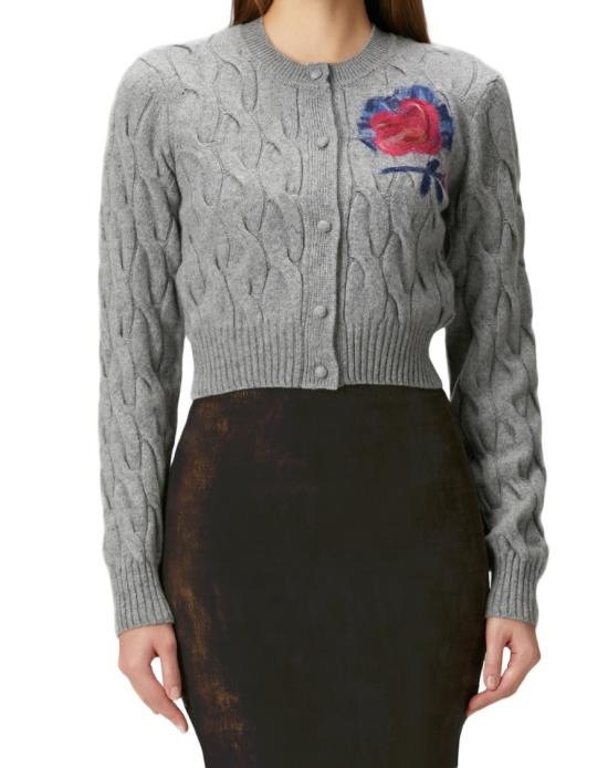 25FW 에르뎀 가디건 PF25KT2330021003GREY Grey - ERDEM