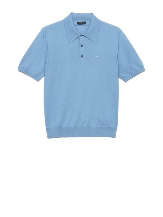 26SS 프라다 폴로 티셔츠 UMF148 SOOO 18DYF0154 Avion Blue