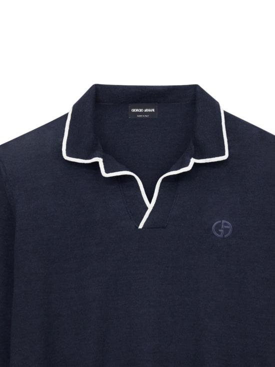 26SS 조르지오 아르마니 폴로 티셔츠 GM003140AF24710FB010 Black - GIORGIO ARMANI