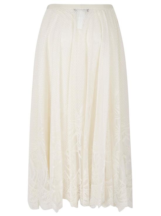 26SS 파비아나 필리피 레이스 서클 스커트 GND276F850M2170145 Neutrals - FABIANA FILIPPI
