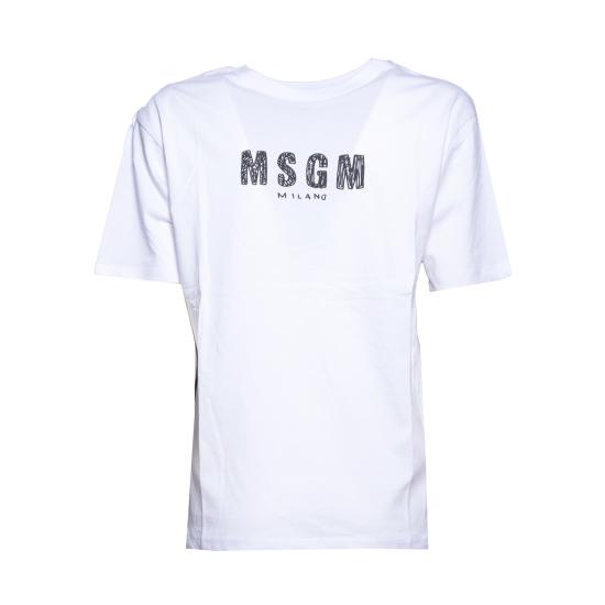 26SS [키즈] 엠에스지엠 티셔츠 S6MSJUTH004 001 Bianco