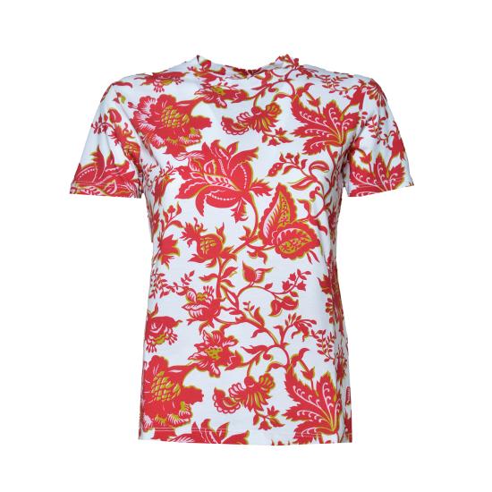 26SS 에트로 반팔 티셔츠 WRMA0006AKH27 X0808 Rosso bianco