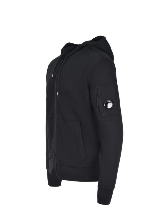 26SS 씨피 컴퍼니 집 후드 렌즈 스웨트셔츠 20CMSS081A002246G Black - C.P. COMPANY