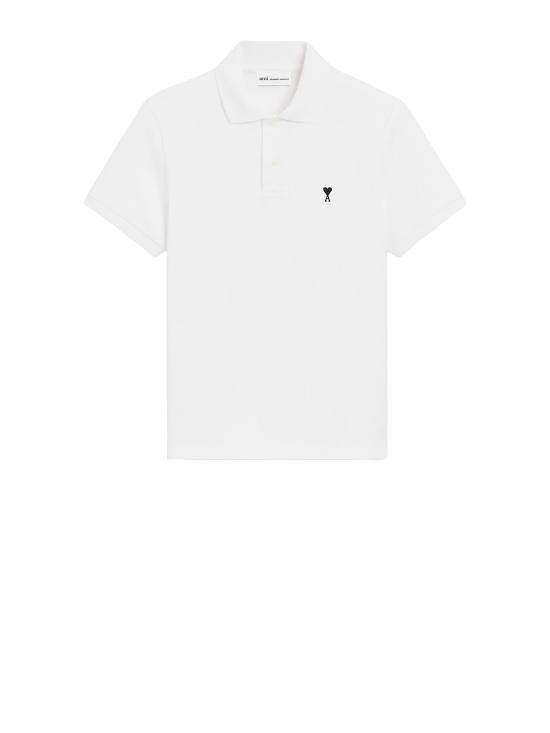 26SS 아미 스몰 하트 로고 폴로 티셔츠 HPL411 760 100 White