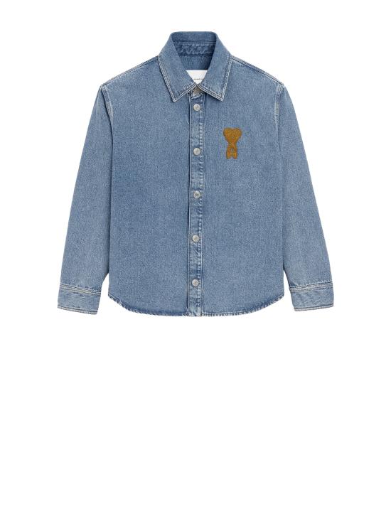 26SS 아미 ADC 코튼 니트 오버셔츠 UJK897 DE0046 480 BLEU USED