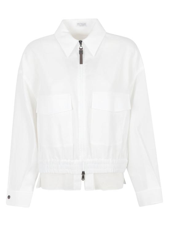 26SS 브루넬로 쿠치넬리 자켓 MQ986EJ706 C001 White