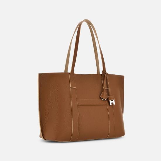 26SS 호간 토트백 KBW01WA0300UZU7E23 Brown - HOGAN