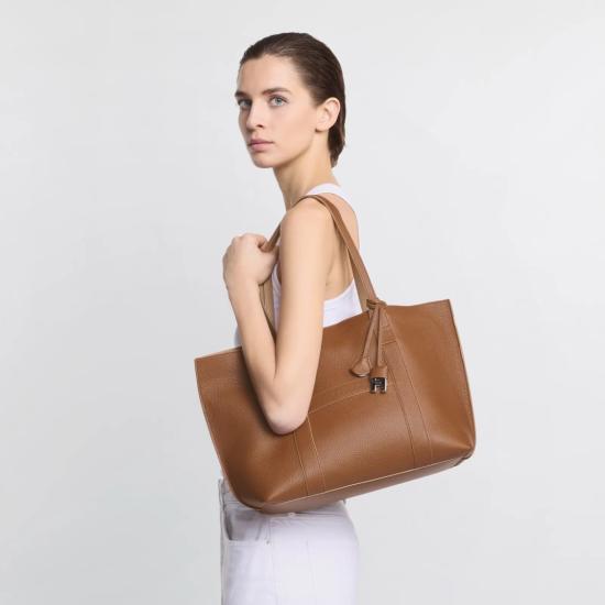 26SS 호간 토트백 KBW01WA0300UZU7E23 Brown - HOGAN