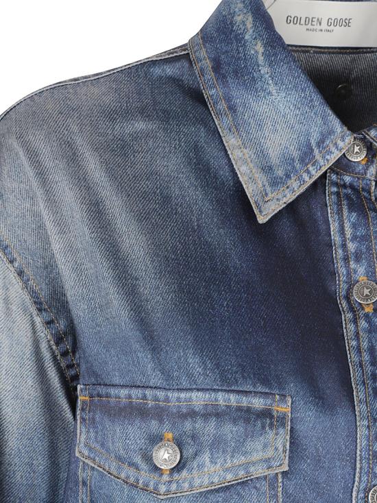 26SS 골든구스 데님 셔츠 GWP02525P00240650100 Blue - GOLDEN GOOSE
