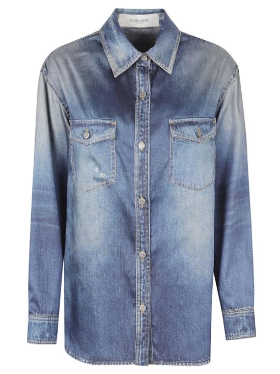 26SS 골든구스 데님 셔츠 GWP02525P00240650100 Blue