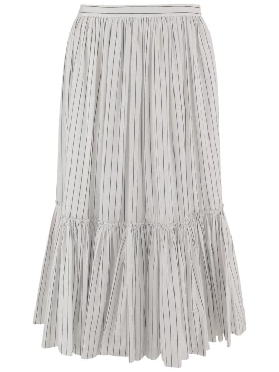 26SS 질샌더 롱 스커트 J02MA0373J45329154 White