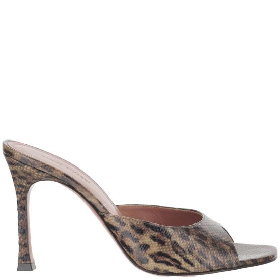 26SS 아미나 무아디 뮬/슬리퍼 ALEXASLIPPER95LEOPARDSNAKE Grey