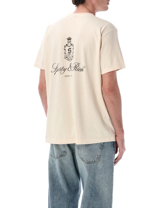 26SS 스포티앤리치 반팔 티셔츠 TO04365232WH37 ECRU Beige - SPORTY & RICH