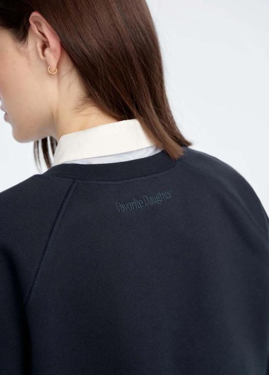 페이보릿 도우터 스웨터 페이버릿 도터 더 새터데이 래글런 반팔 풀오버 탑 - FAVORITE DAUGHTER