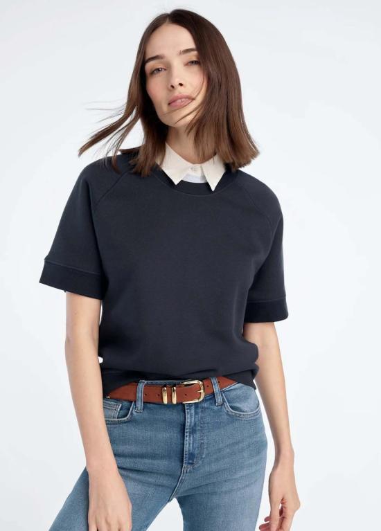  페이보릿 도우터 스웨터 페이버릿 도터 더 새터데이 래글런 반팔 풀오버 탑