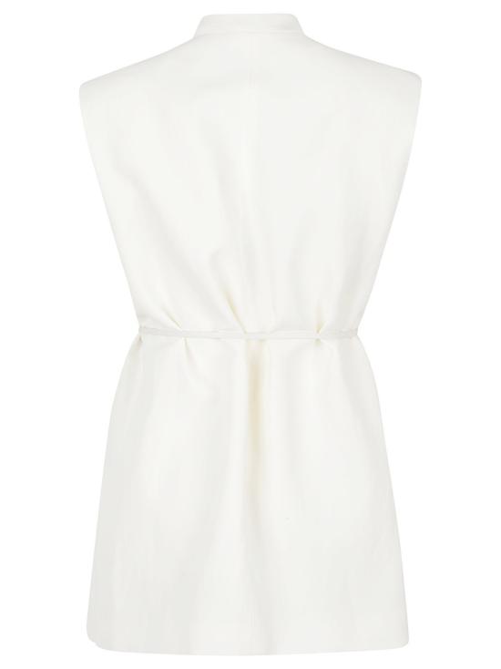 26SS 파비아나 필리피 플루이드 린넨·비스코스 베스트 GCD276F660D5440145 White - FABIANA FILIPPI