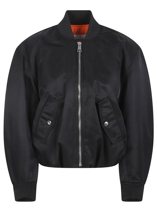 26SS 지방시 크롭 코쿤 나일론 봄버 자켓 BW00T114JD001 Black