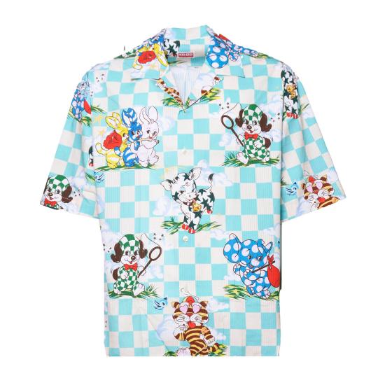 26SS 겐조 카툰 하와이안 쇼트 슬리브 셔츠 FG55CH1359T2 60