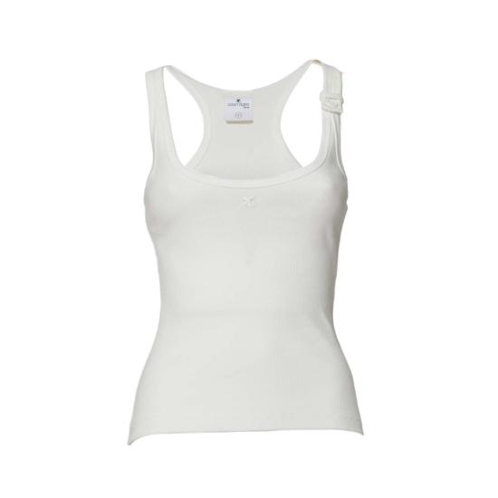 26SS 쿠레쥬 민소매 티셔츠 125JDE123JS0194 0001 White