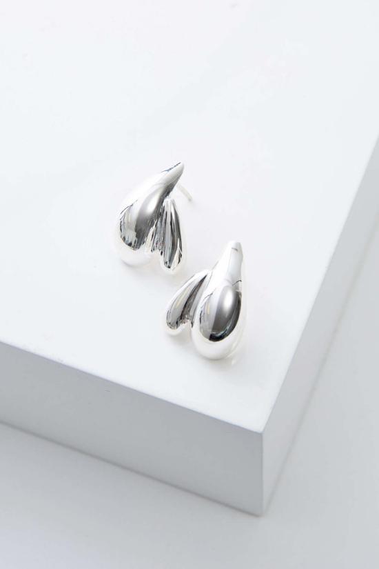  누데이 이어링 정오의 더블 이슬방울 귀걸이 실버 - NOONDAY