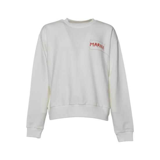 26SS 마르니 긴팔 티셔츠 FUMU0074X1UTC275 00W02 Cream