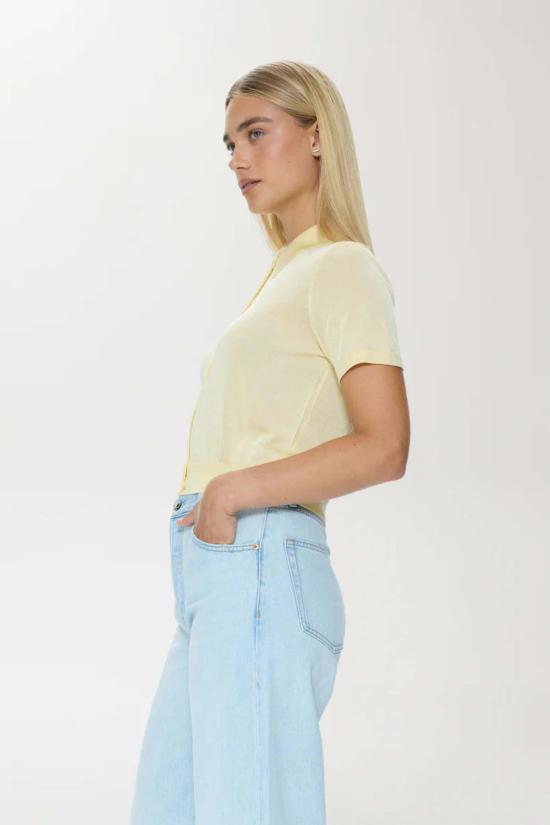  피스톨라 스웨터 루카 반팔 니트 탑 - PISTOLA