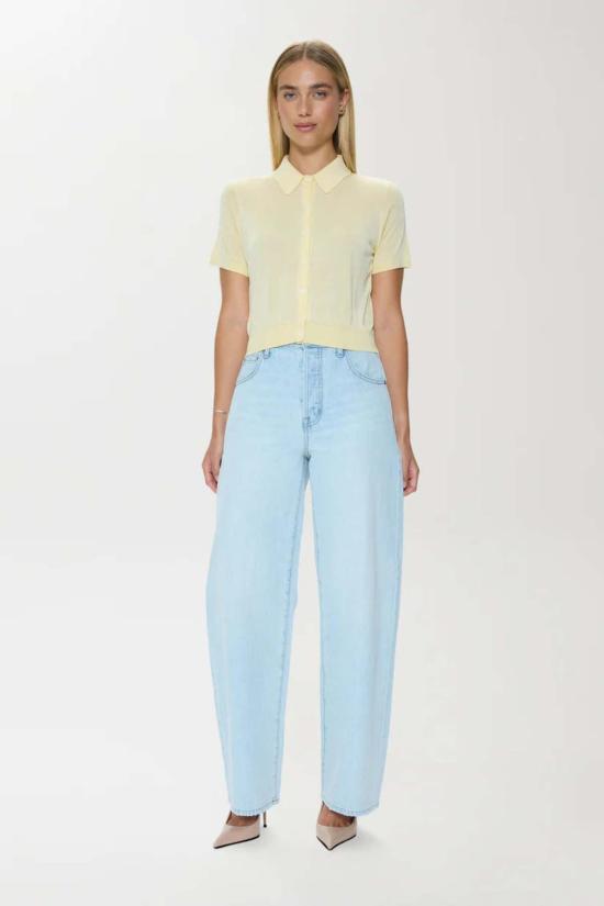  피스톨라 스웨터 루카 반팔 니트 탑 - PISTOLA