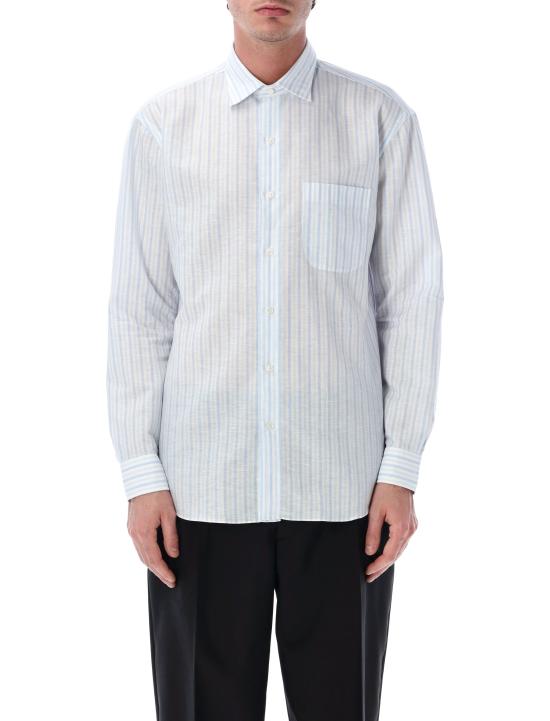 26SS 살바토레피콜로 반팔 티셔츠 ALBERTOLS628 0 WHITE BLUE STRIPES