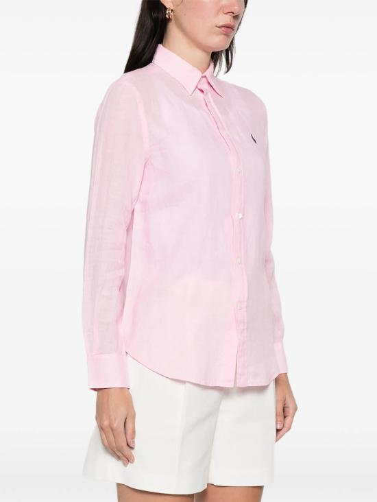 26SS 폴로 랄프로렌 포니 자수 리넨 셔츠 (211970730009) 211970730514 PINK DOM - POLO RALPH LAUREN