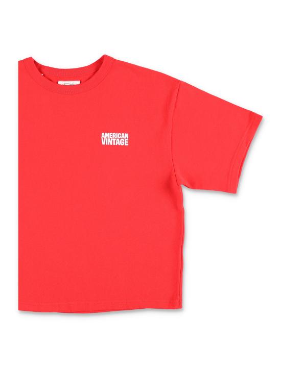 26SS [키즈] 아메리칸 빈티지 티셔츠 KYKO02BGE26FRAISE STRAW Rosso - AMERICAN VINTAGE