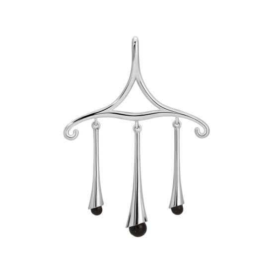  만시 목걸이/팬던트 마안시 샹들리에 스크롤 펜던트 블랙 오닉스