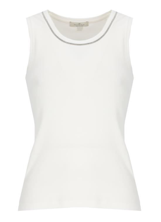 26SS 빠니깔레 민소매 티셔츠 D381725CA 38D13B0200 White