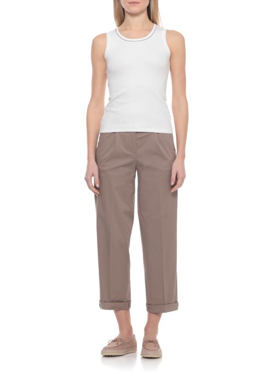 26SS 빠니깔레 민소매 티셔츠 D381725CA 38D13B0200 White - Panicale