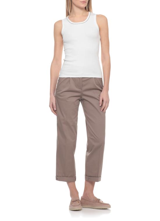 26SS 빠니깔레 민소매 티셔츠 D381725CA 38D13B0200 White - Panicale