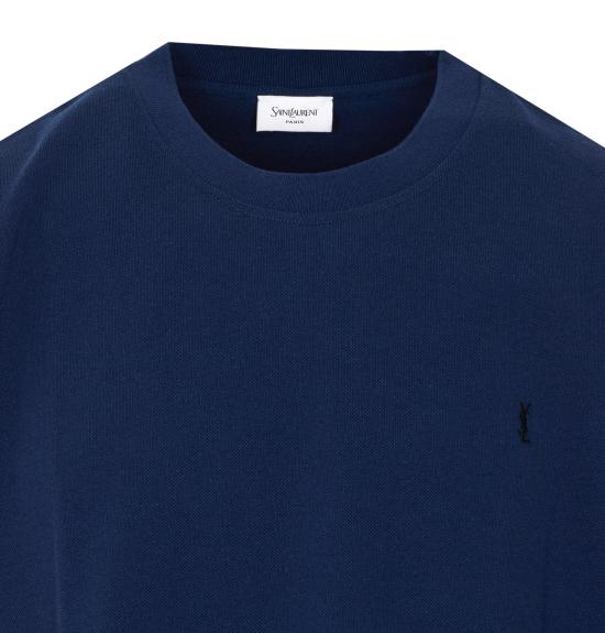 26SS 생로랑 반팔 티셔츠 832941 Y37HC4110 Blue - SAINT LAURENT