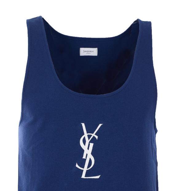 26SS 생로랑 민소매 티셔츠 858319 Y38AK4069 Blue - SAINT LAURENT